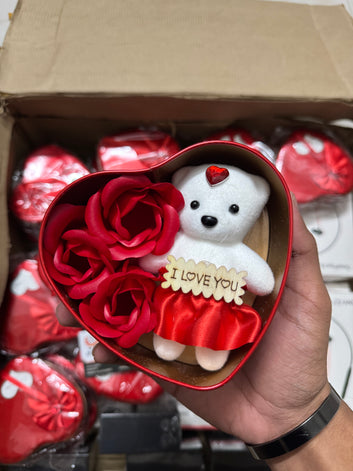Hart Shape Gift Box Teddy